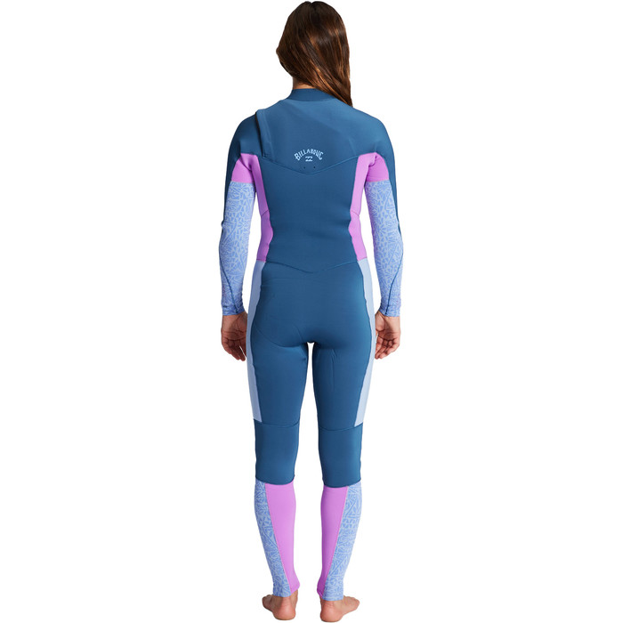 2024 Billabong Womens Synergy 5/4mm Chest Zip Wetsuit ABJW100131 - Deep Sea